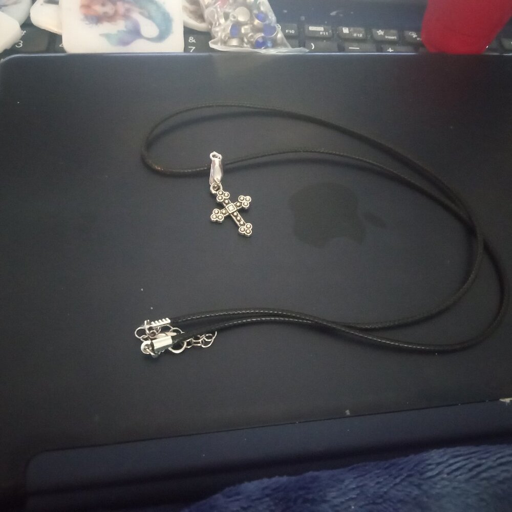 Handmade Silver Plated Cross Necklace